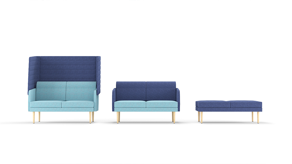 Système d'assises lounge modulaires Sérac