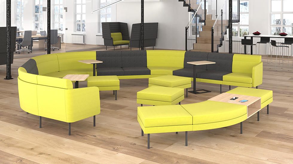 Système d'assises lounge modulaires Sérac