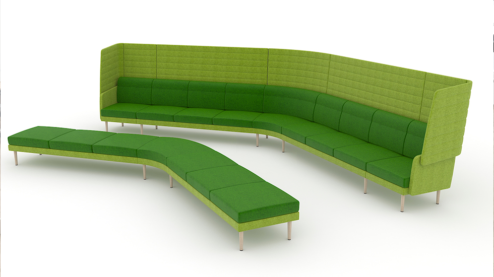 Système d'assises lounge modulaires Sérac