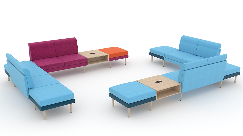 Système d'assises lounge modulaires Sérac
