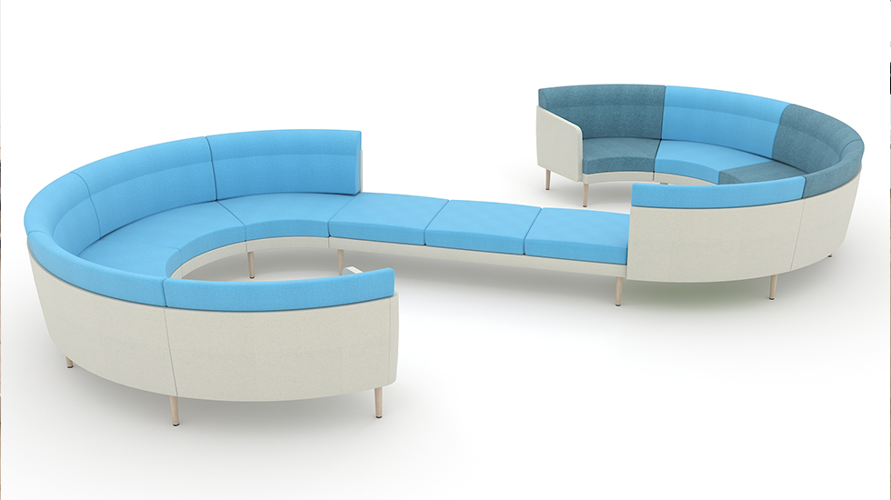 Système d'assises lounge modulaires Sérac