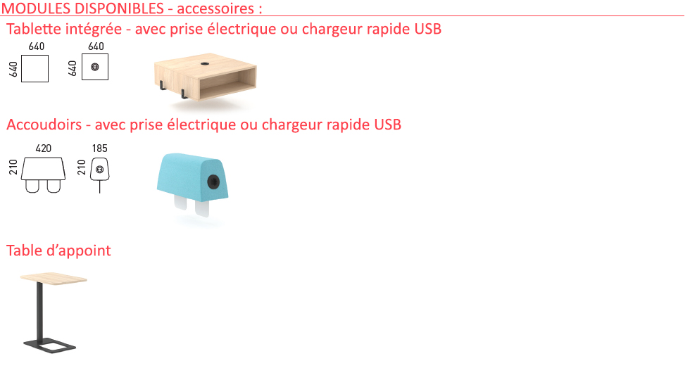 Système d'assises lounge modulaires Sérac