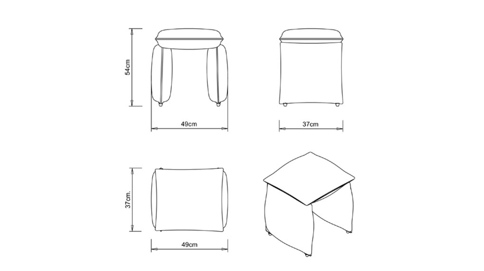 Pouf rembourré Pillow