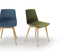 Lot de 2 chaises d'accueil Origami Wood
