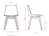 Lot de 2 chaises d'accueil Origami Wood