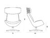 Fauteuil Lounge Doria avec tablette