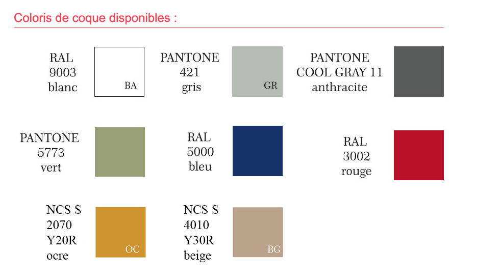 Chaises sur poutre Dextra