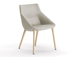 Chauffeuse Bow pied bois massif