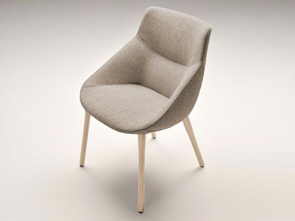 Chauffeuse Bow pied bois massif