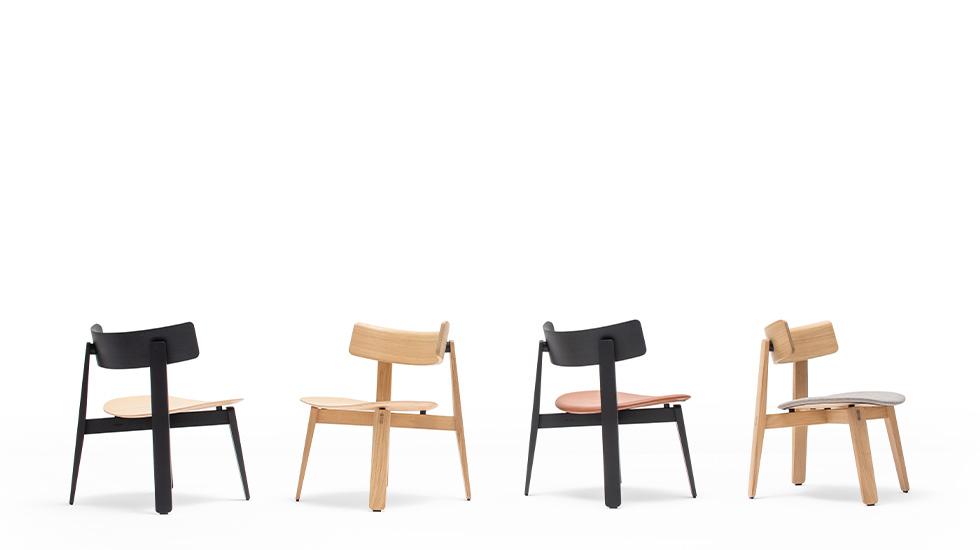 Chaises et tabourets en bois massif Nora