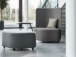 Pouf mobile avec tablette et cloison RamboSeat