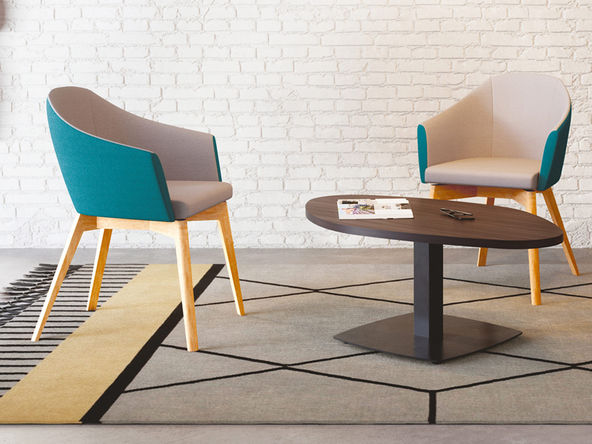 Chaise d'accueil bicolore Frani Wood