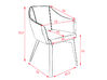 Chaise d'accueil bicolore Frani Wood