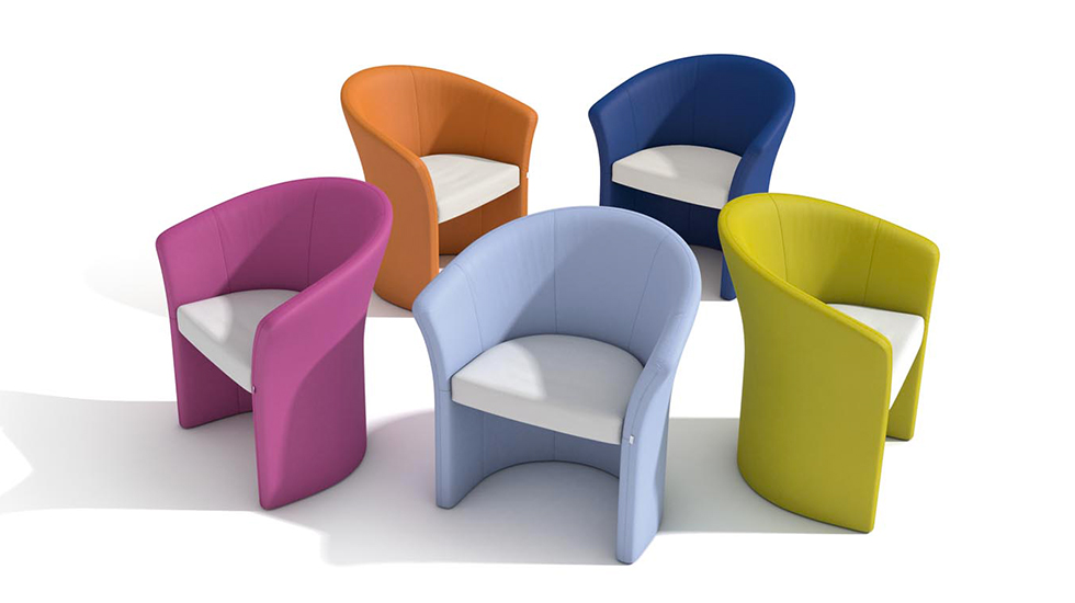 Fauteuil d'accueil Cotir bicolore