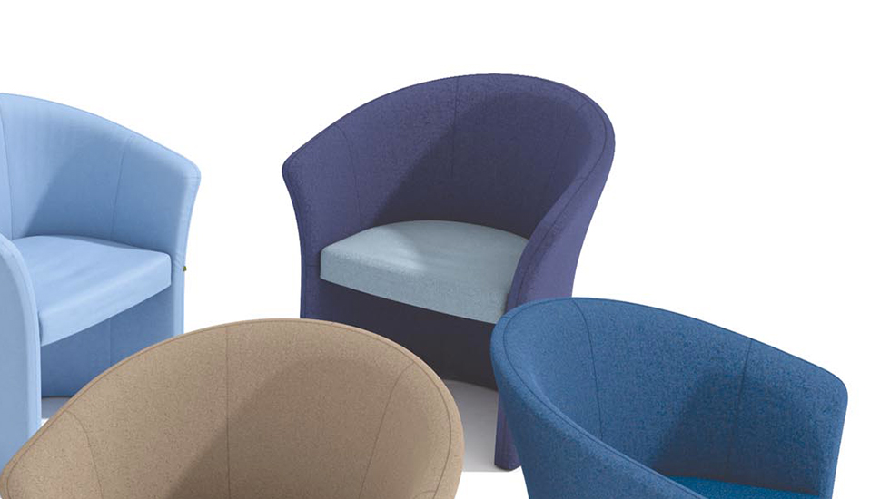 Fauteuil d'accueil Cotir bicolore