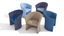 Fauteuil d'accueil Cotir bicolore