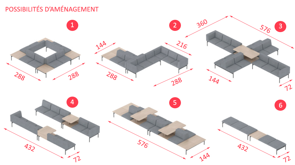 Canapé modulaire Lapse