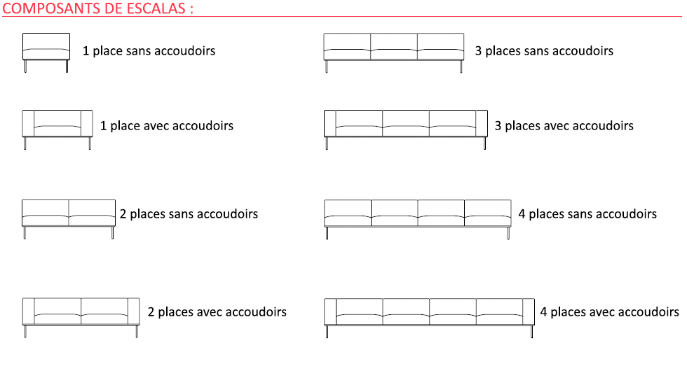 Canapé modulaire Escalas