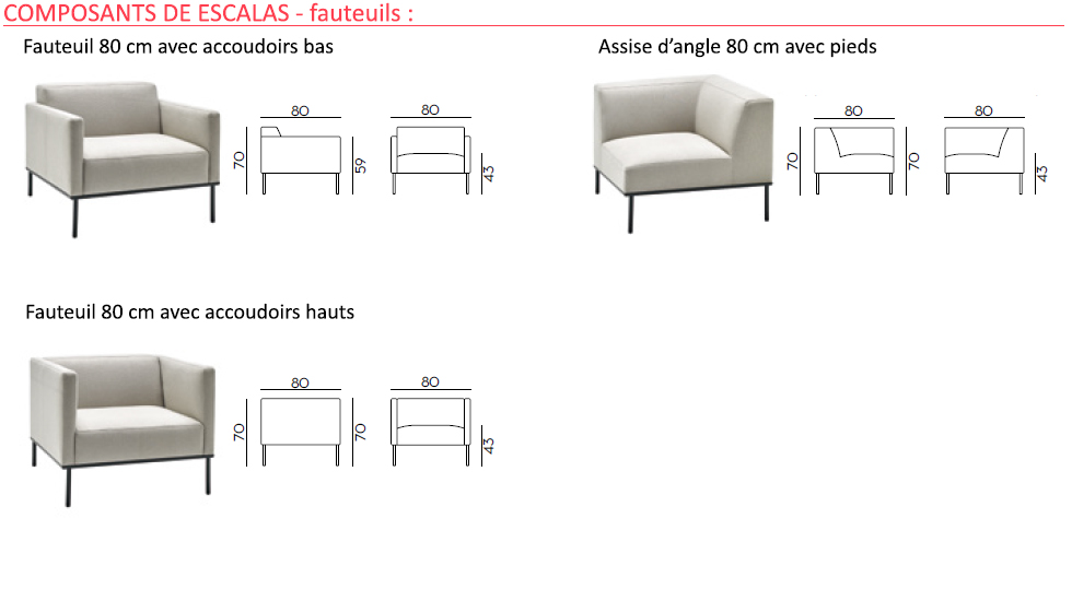 Canapé modulaire Escalas