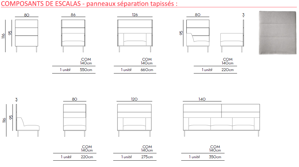 Canapé modulaire Escalas
