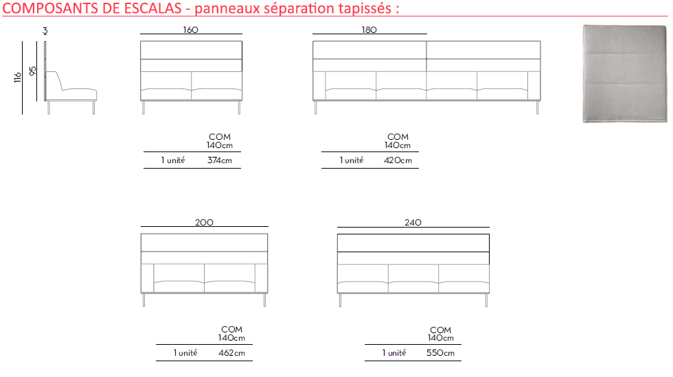 Canapé modulaire Escalas