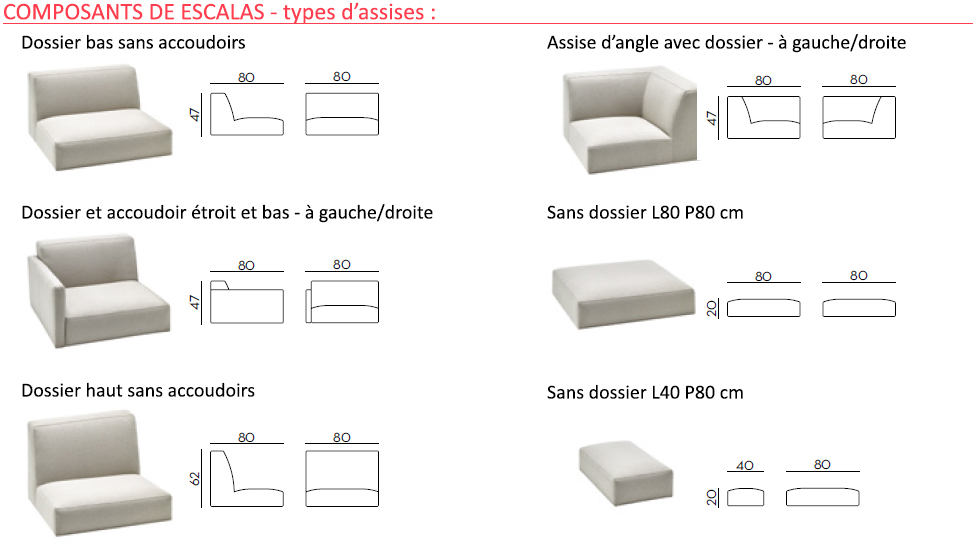 Canapé modulaire Escalas