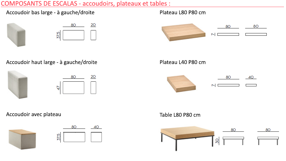 Canapé modulaire Escalas
