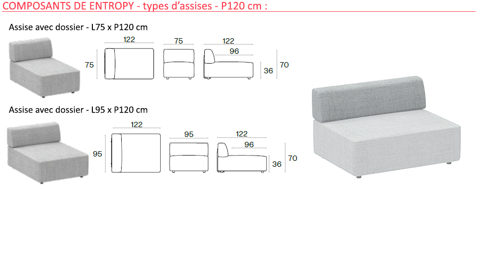 Canapés modulaires Entropy