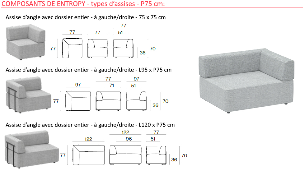 Canapés modulaires Entropy