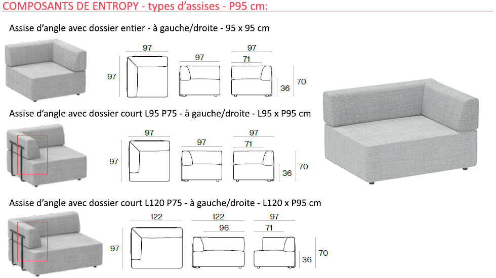 Canapés modulaires Entropy