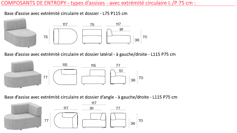 Canapés modulaires Entropy