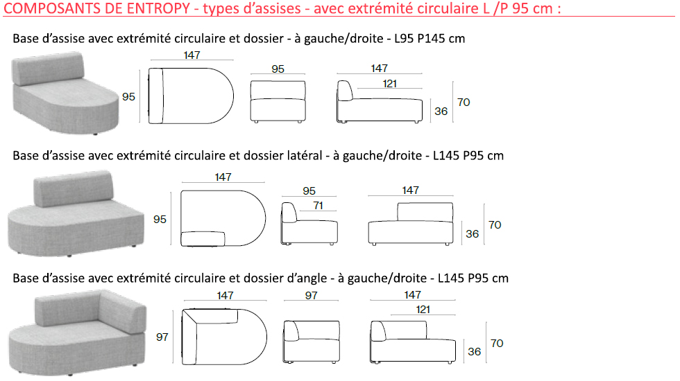 Canapés modulaires Entropy