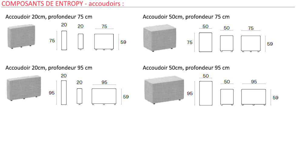 Canapés modulaires Entropy