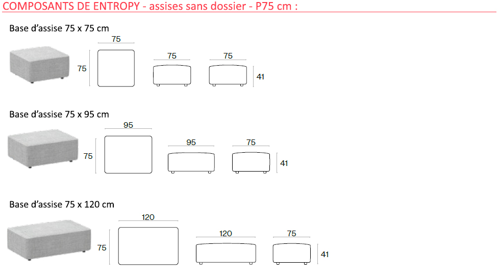 Canapés modulaires Entropy