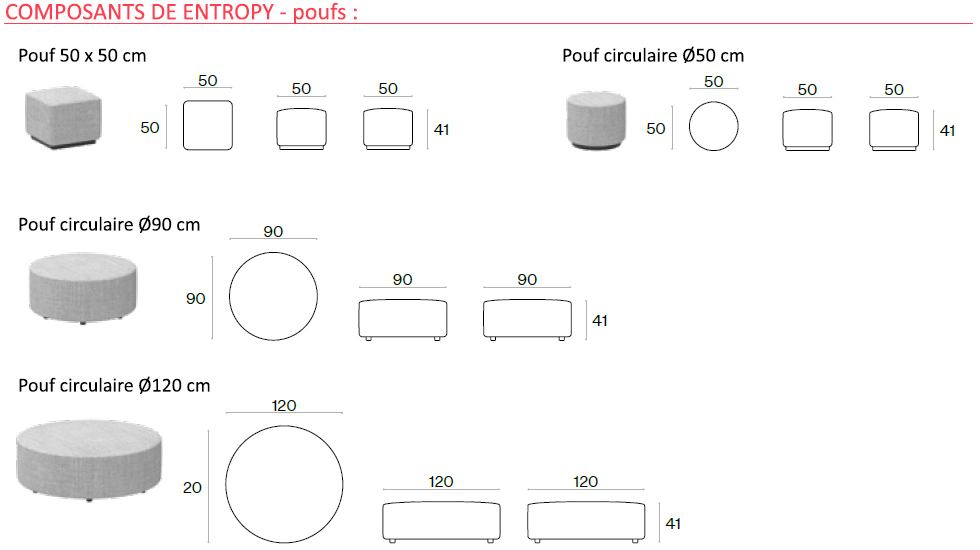Canapés modulaires Entropy