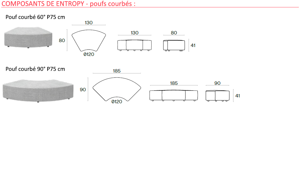 Canapés modulaires Entropy