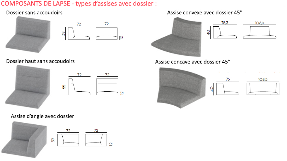 Canapé modulaire Lapse