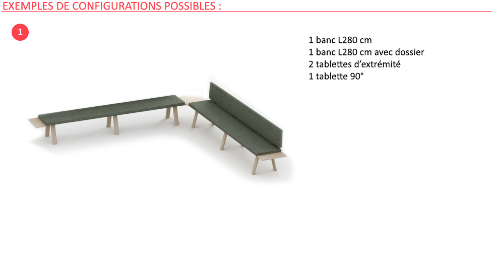 Collection de bancs Plania