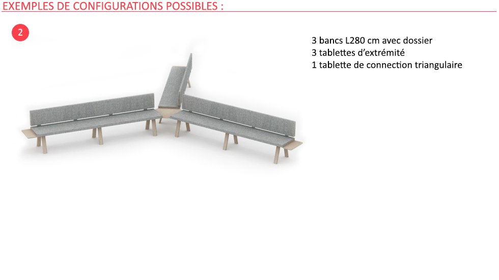 Collection de bancs Plania