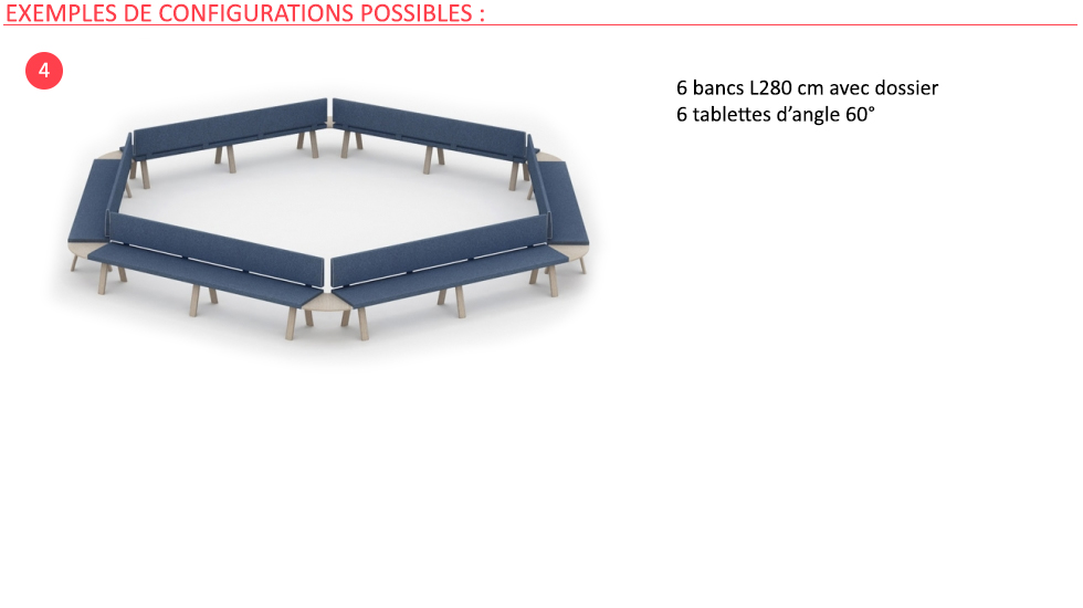 Collection de bancs Plania