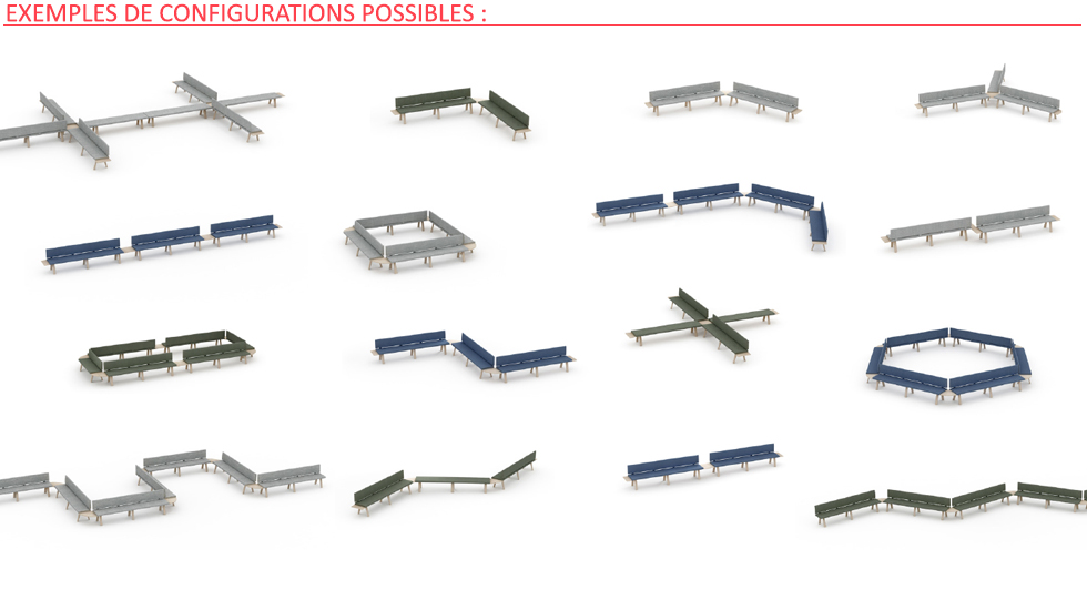 Collection de bancs Plania