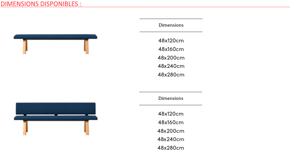 Collection de bancs Plania