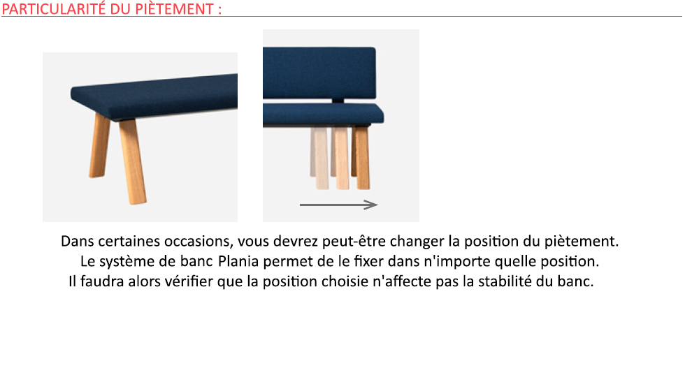 Collection de bancs Plania