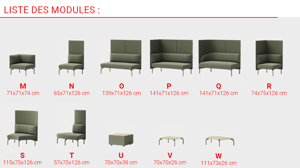 Banquette modulable Kern