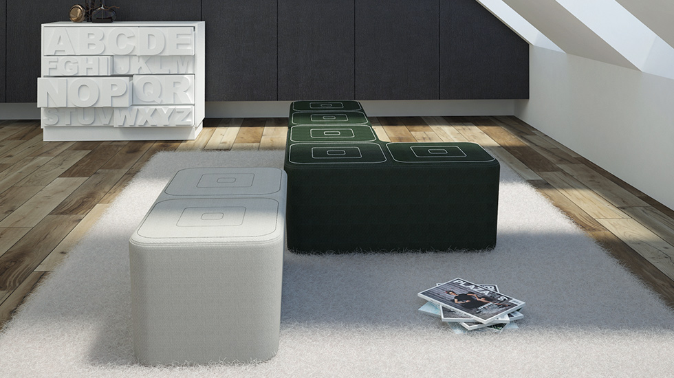 Pouf d'accueil Puzzle