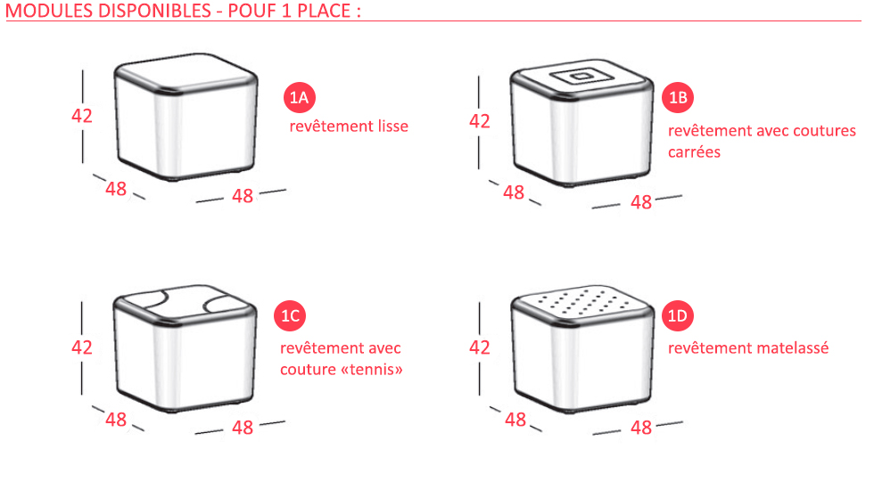 Pouf d'accueil Puzzle