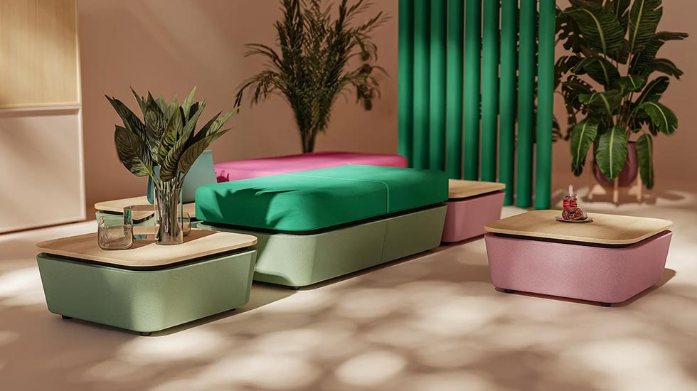 Banquette d’accueil reconfigurable Sitiq