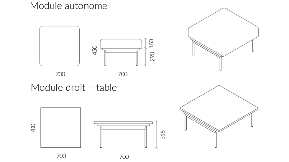 Banquette d’accueil reconfigurable Sitiq