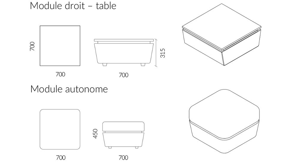 Banquette d’accueil reconfigurable Sitiq
