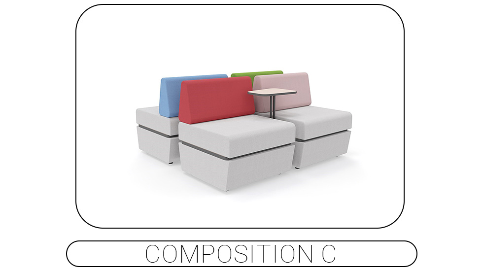 Banquette d’accueil reconfigurable Sitiq